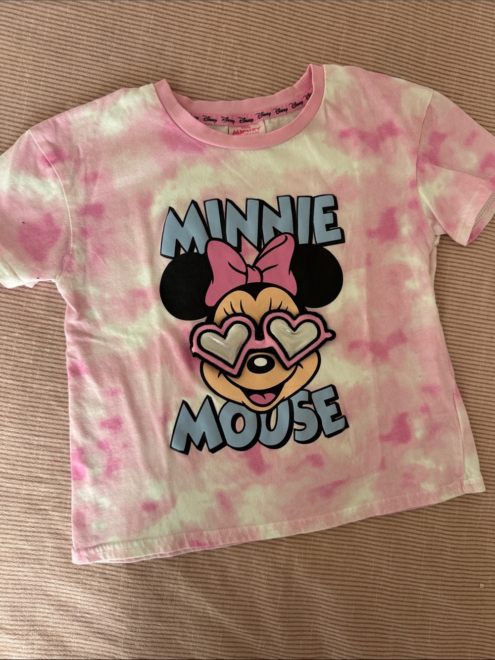 Disney Minnie Mouse Pink Tie-Dye Short Sleeve Tee